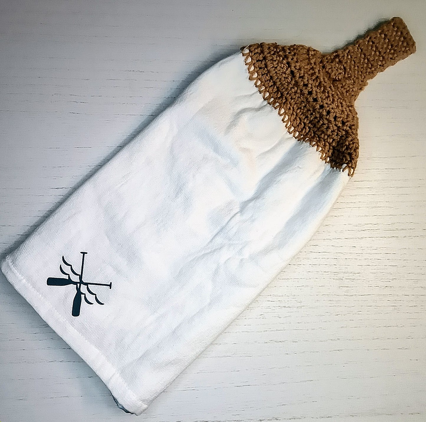 Crochet Top Life is Better at The Lake Kitchen Towel