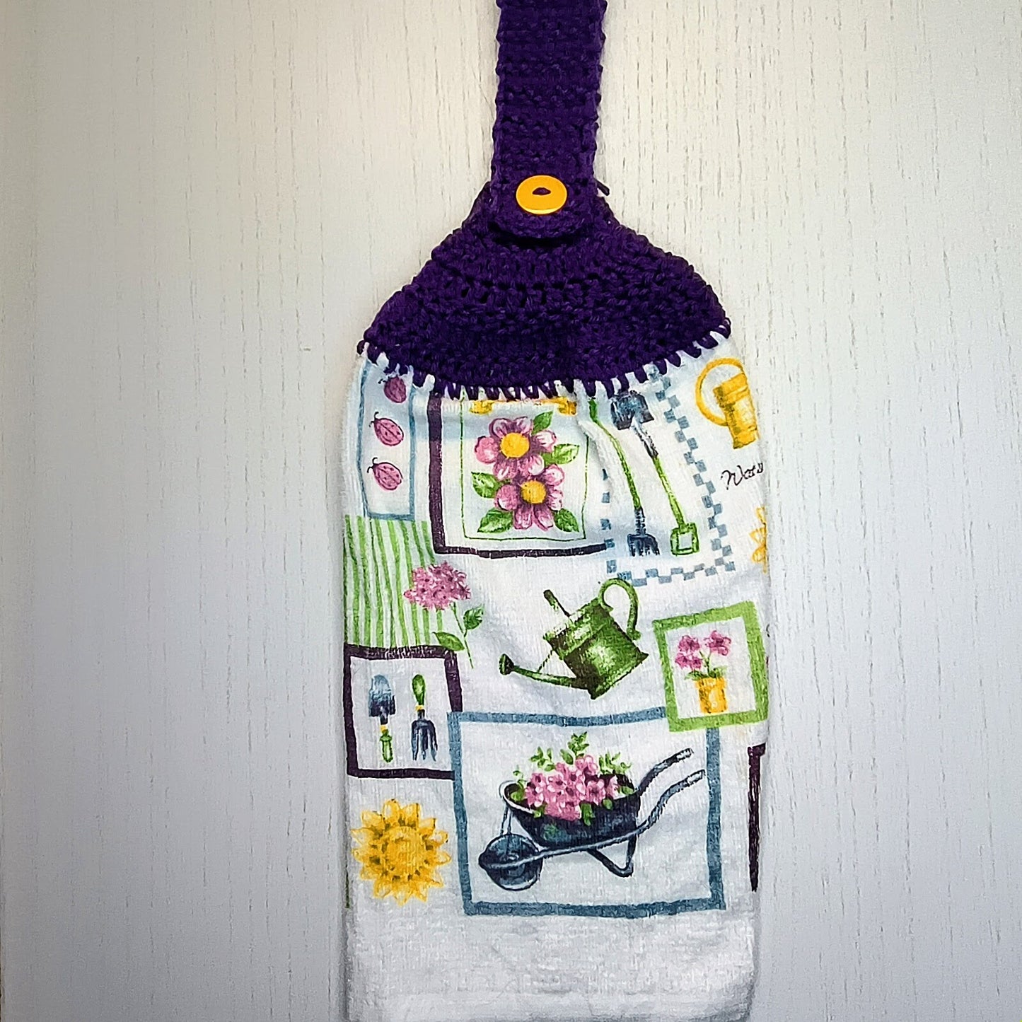 Crochet Top Garden Tools Hanging Kitchen Towel