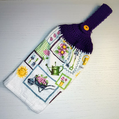 Crochet Top Garden Tools Hanging Kitchen Towel