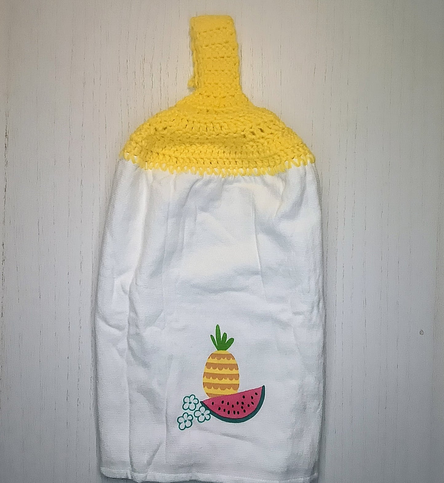 Crochet Top “You Had Me at Summer” Hanging Kitchen Towel
