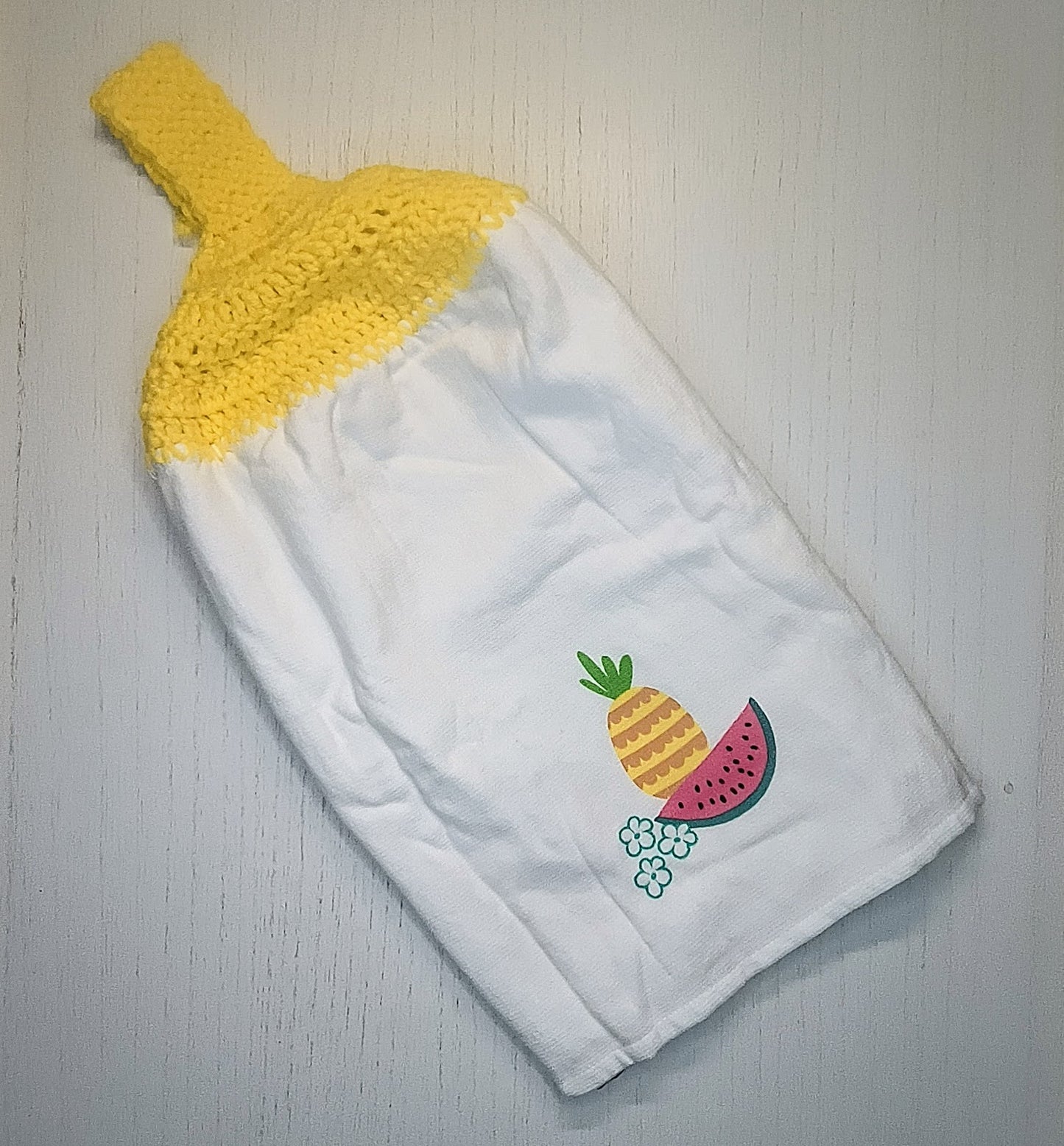 Crochet Top “You Had Me at Summer” Hanging Kitchen Towel