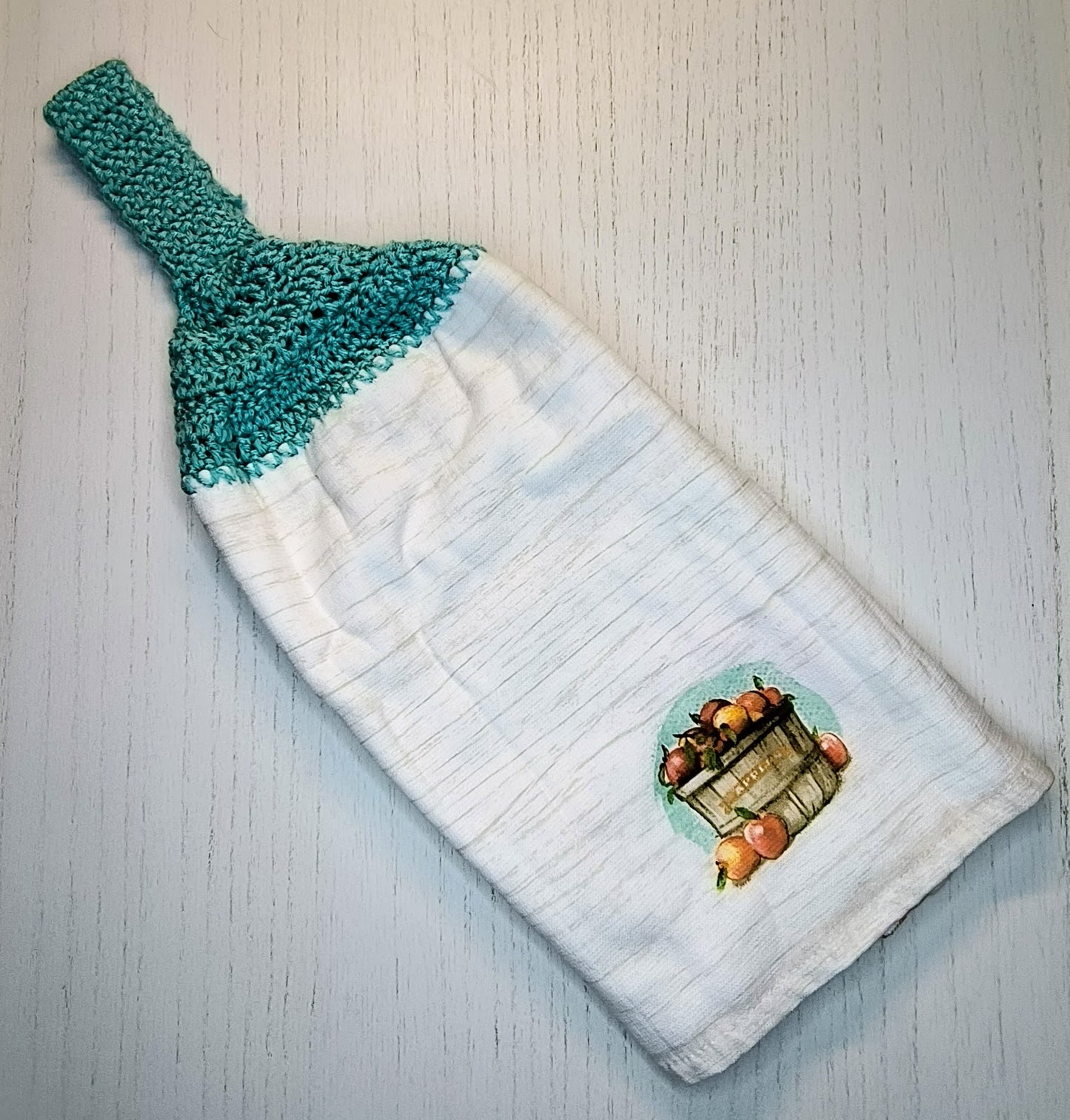 Crochet Top Orchard Harvest Hanging Dish Towel